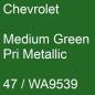 Preview: Chevrolet, Medium Green Pri Metallic, 47 / WA9539.